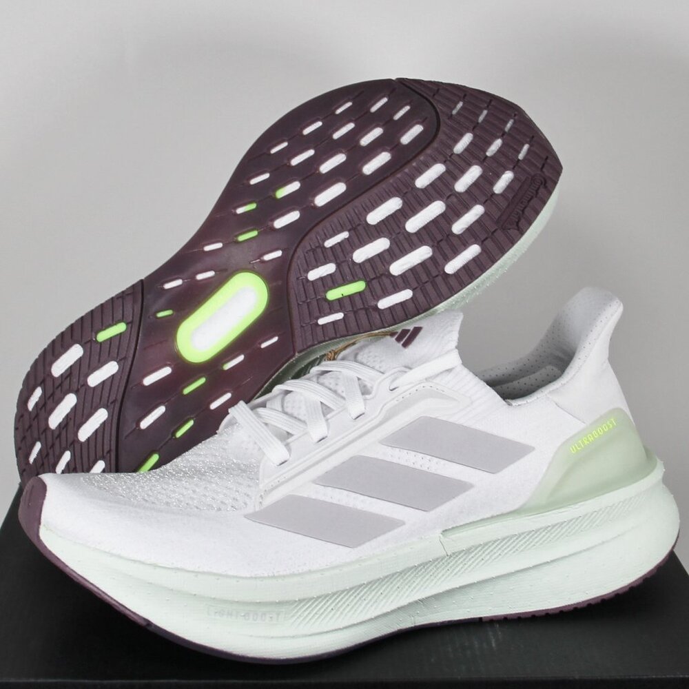 Adidas Ultraboost 5X Running Shoes Women's 7.5 White Linen Green